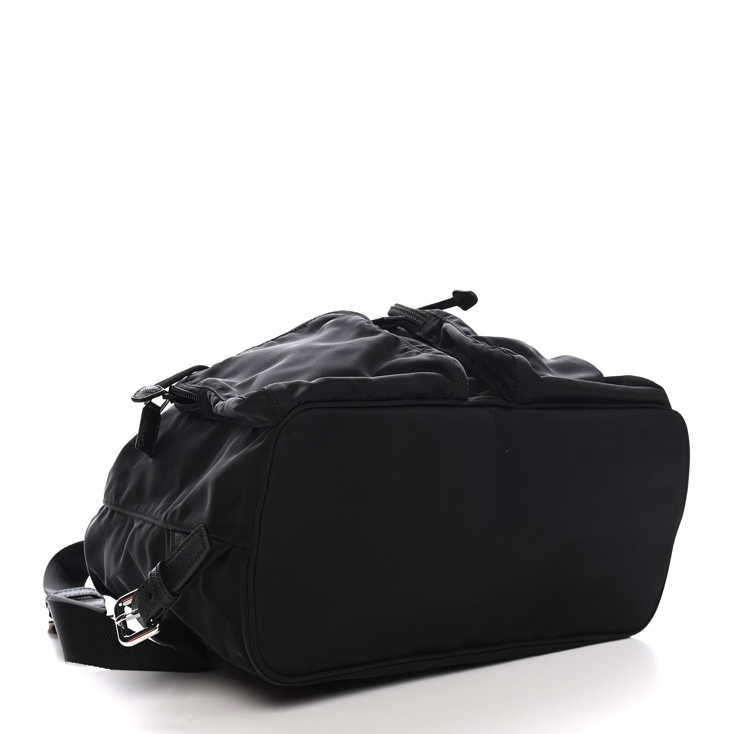 Prada Tessuto Nylon Saffiano Medium Backpack Black 8 of 16