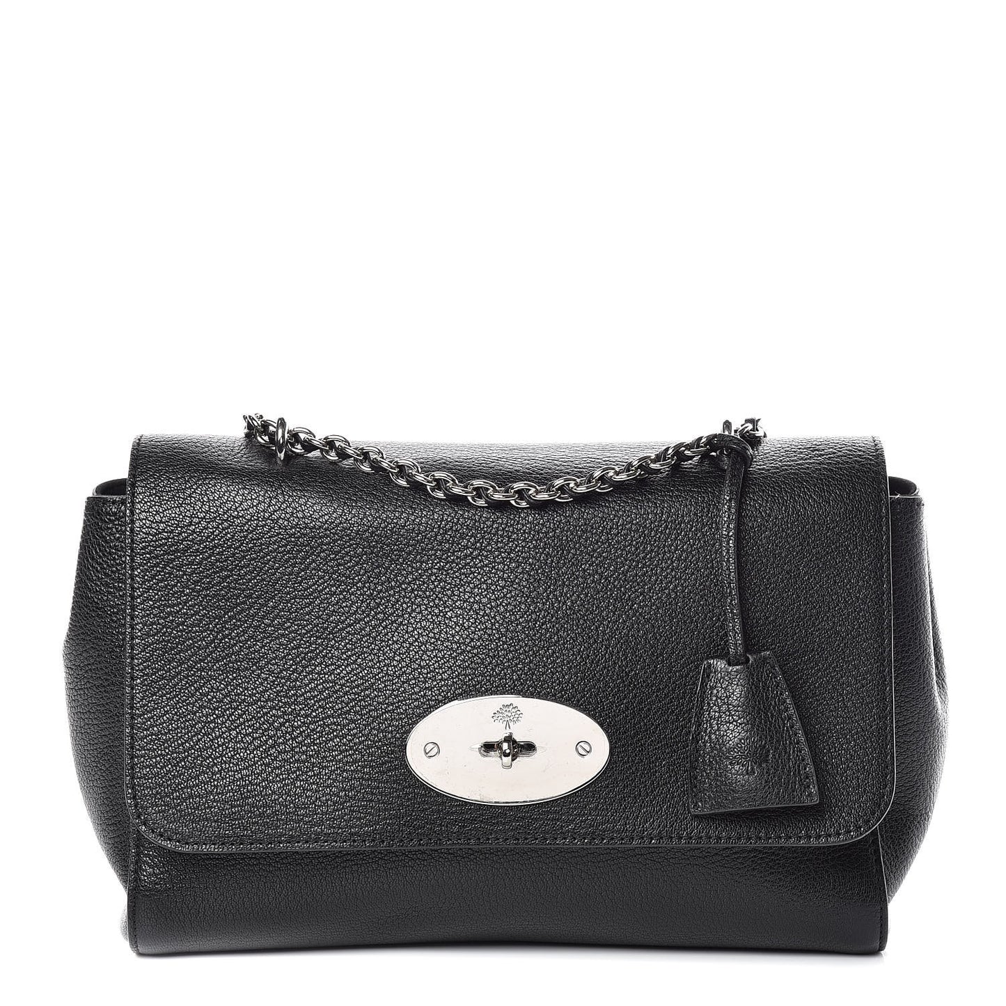 Glossy Goatskin Medium Lily Black