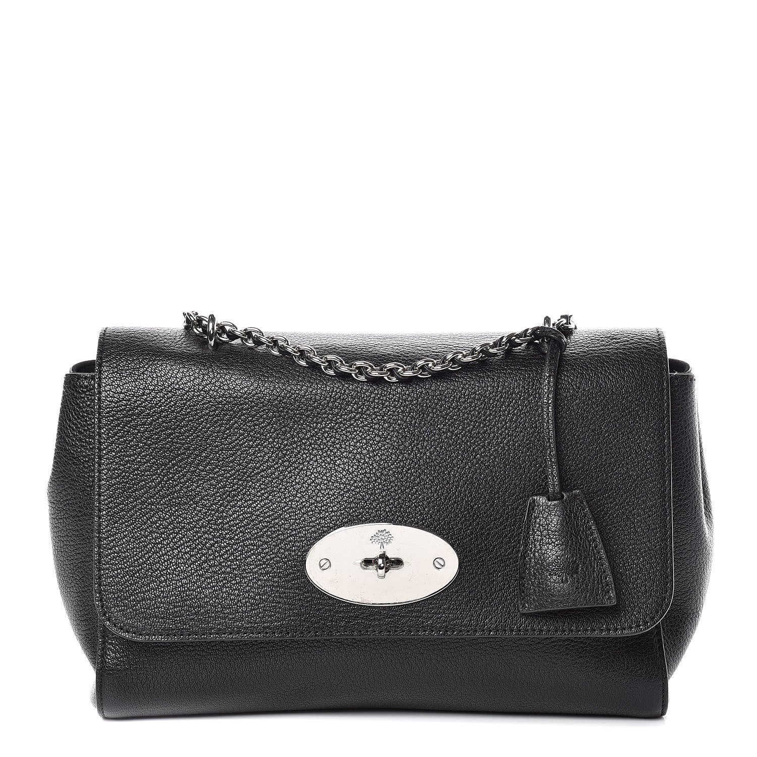 Mulberry Glossy Goatskin Medium Lily Black 1 of 9