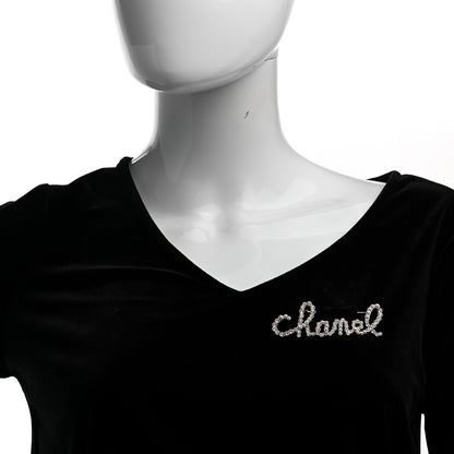 Chanel Metal Glass Swirling Pearls Brooch Pin Gold 2 of 5