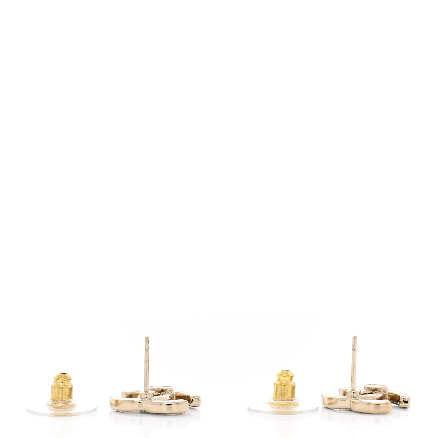 Chanel Enamel CC Earrings Black Gold 4 of 5