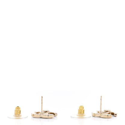 Chanel Enamel CC Earrings Black Gold 4 of 5