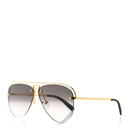 Louis Vuitton Grease Mask Sunglasses Z1045W Gold 1 of 10