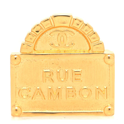 Chanel Metal CC Rue Cambon Brooch Gold 1 of 4