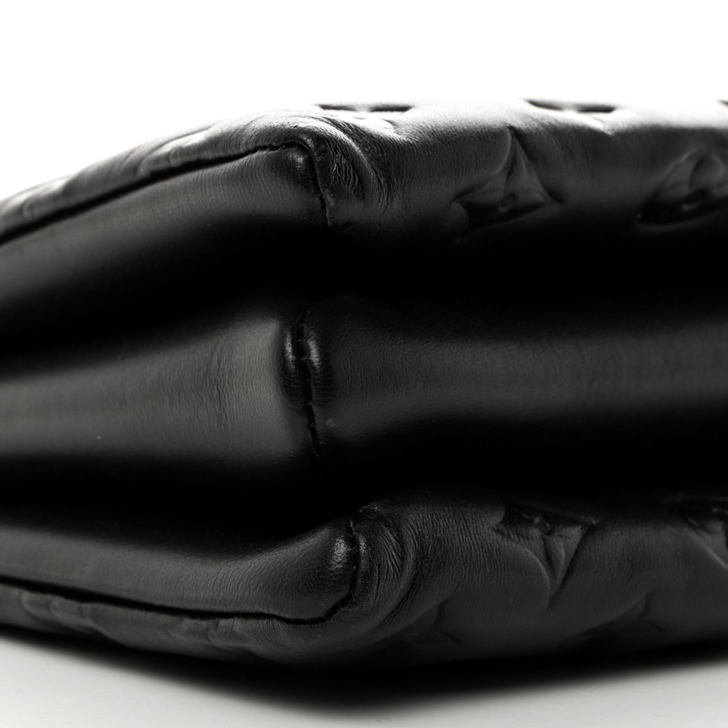 Lambskin Embossed Monogram Coussin PM Black