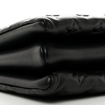 Louis Vuitton Lambskin Embossed Monogram Coussin PM Black 8 of 9