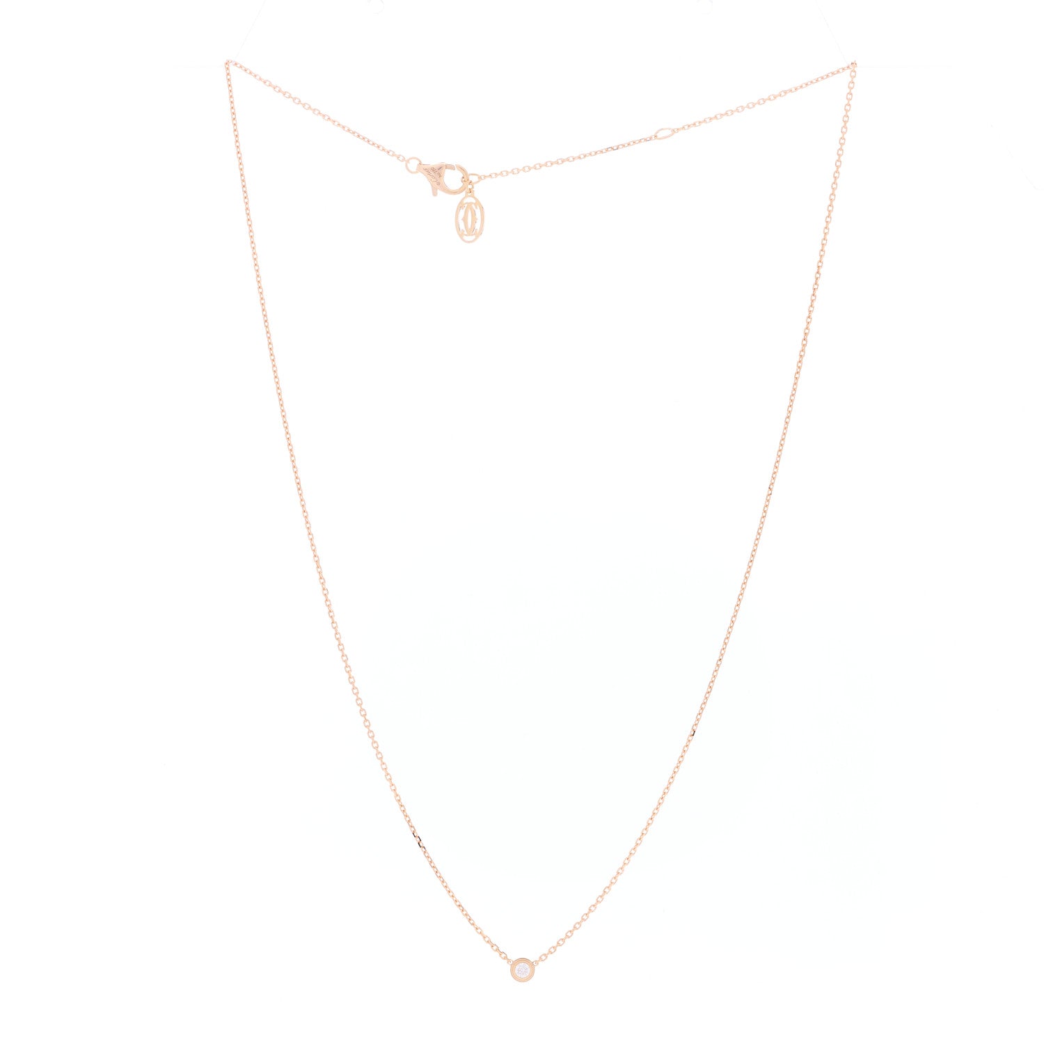 Cartier 18K Pink Gold Diamond XS D'Amour Pendant Necklace 2 of 4