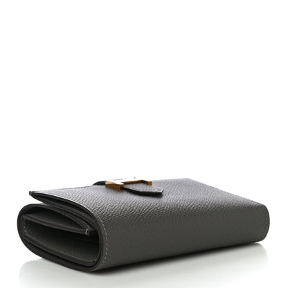 Hermes Epsom Tri-Fold Compact Bearn Wallet Gris Meyer 4 of 10