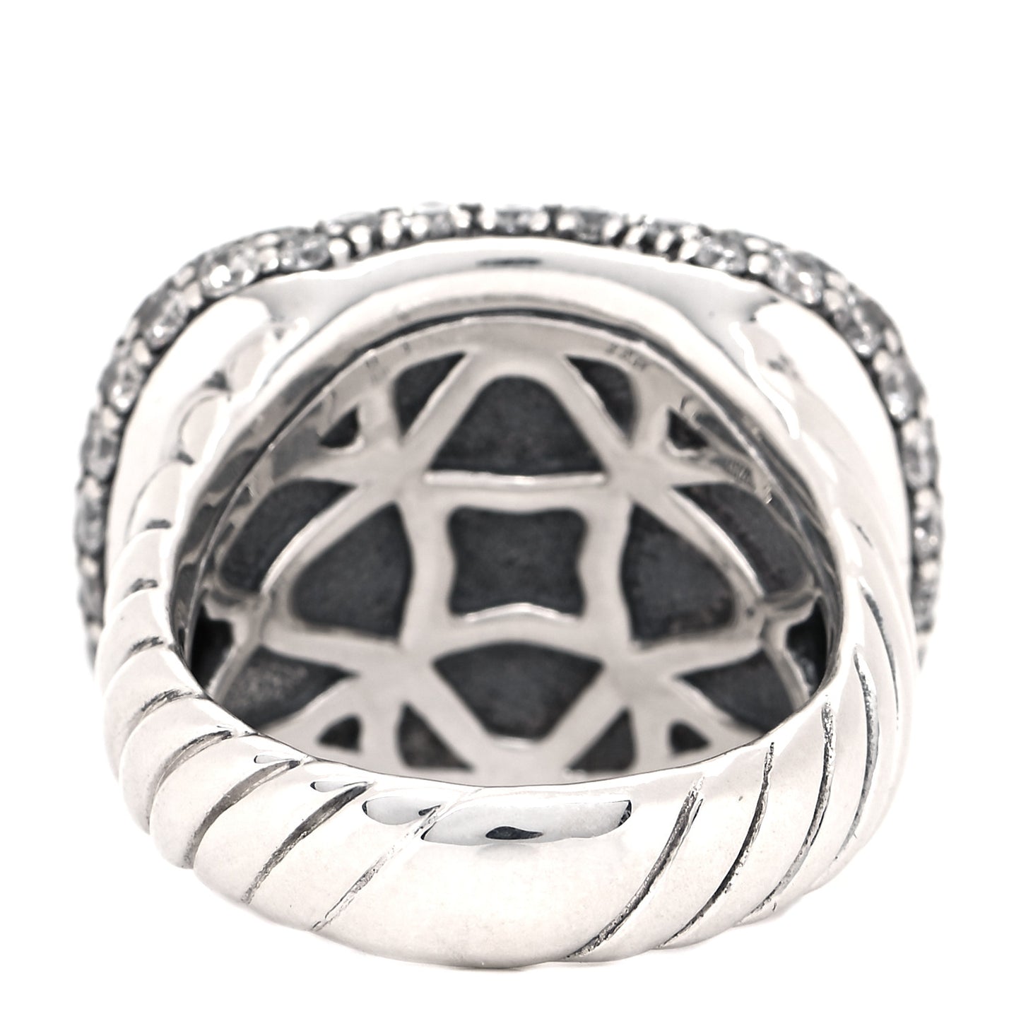 Sterling Silver 18K Yellow Gold Diamond Waverly Dome Ring 54 7