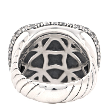 David Yurman Sterling Silver 18K Yellow Gold Diamond Waverly Dome Ring 54 7 3 of 4