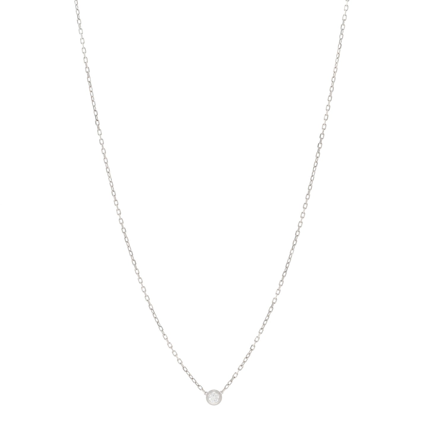 18K White Gold Diamond SM D'Amour Pendant Necklace