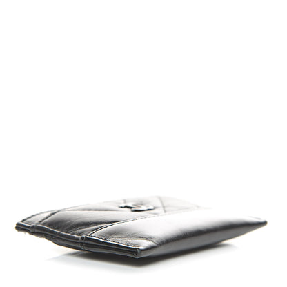 Chanel Aged Calfskin Chevron Quilted Gabrielle Card Holder Black 4 of 9