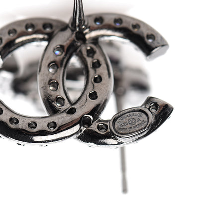 Chanel Crystal CC Earrings Silver 4 of 5
