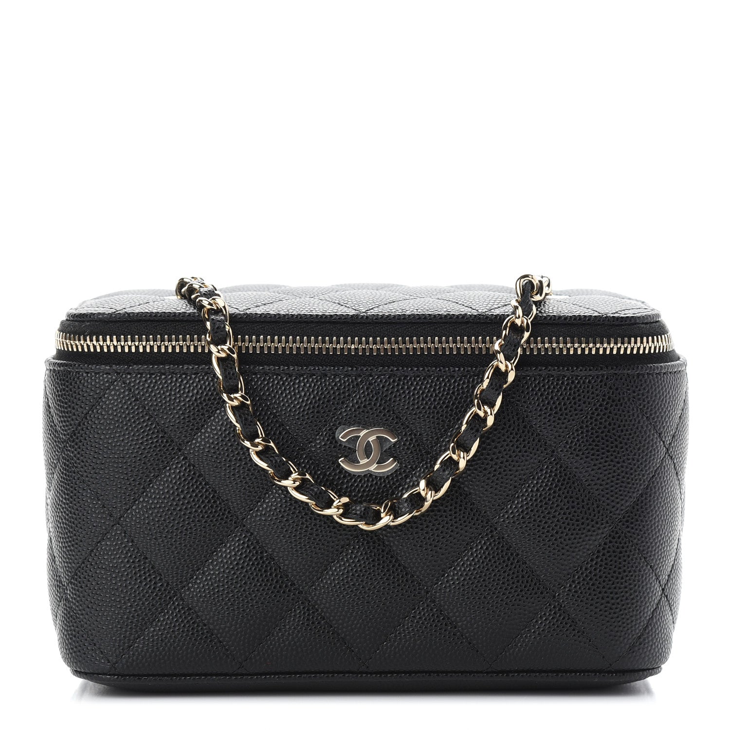Chanel Caviar Quilted Small Vanity Case With Chain Black 1 of 9