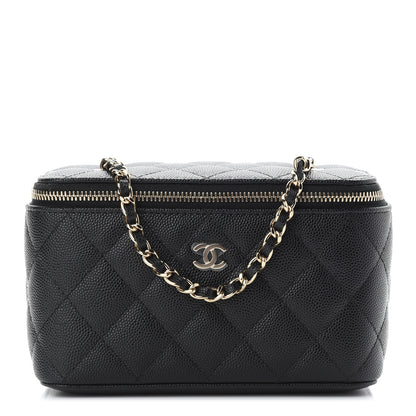 Chanel Caviar Quilted Small Vanity Case With Chain Black 1 of 9