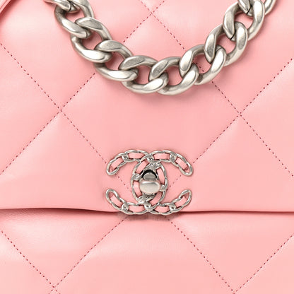 Chanel Lambskin Quilted Large Chanel 19 Flap Light Pink 8 of 10