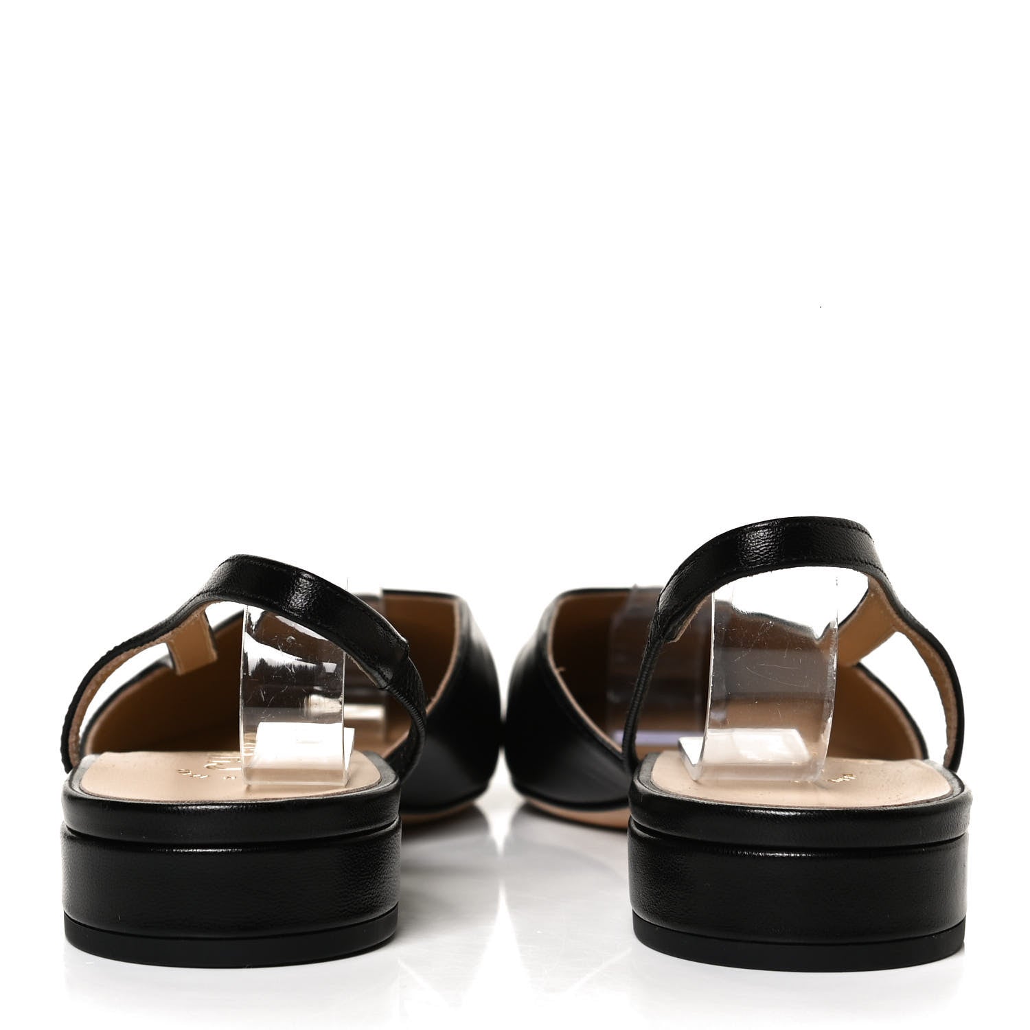 Chanel Goatskin Grograin Cap Toe CC Slingback 36.5 Black 6 of 9