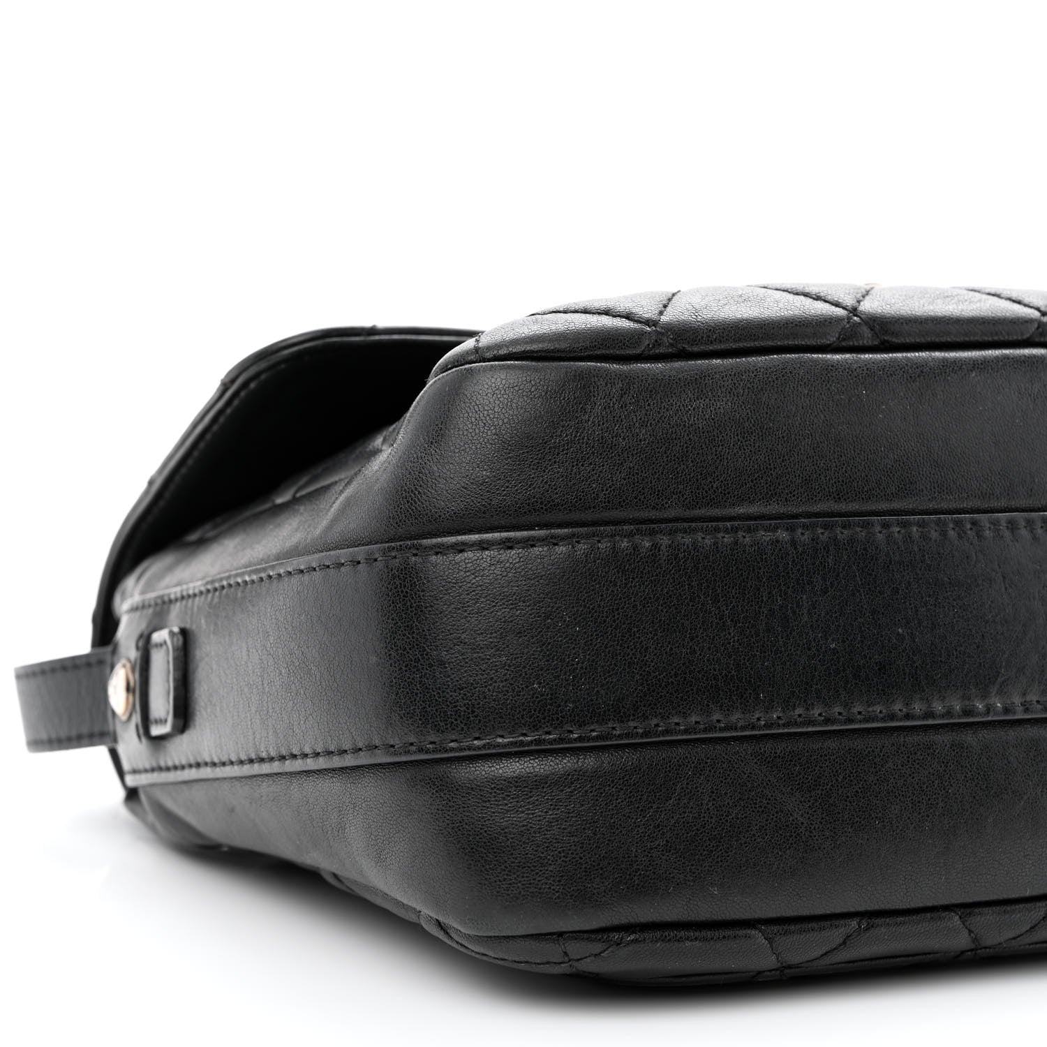 Chanel Lambskin Quilted Messenger Bag Black 9 of 15
