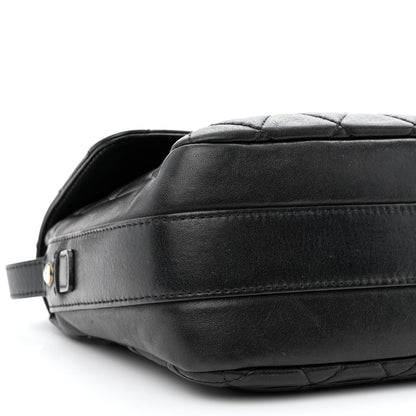 Chanel Lambskin Quilted Messenger Bag Black 9 of 15