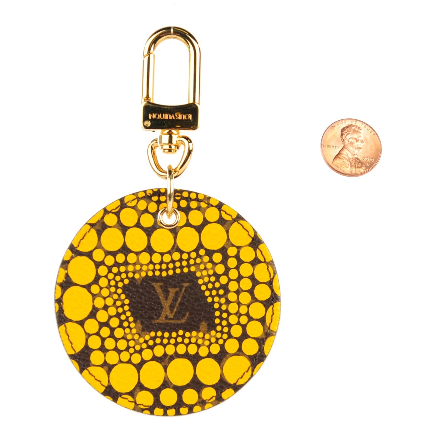 Monogram Kusama Town Key Ring Yellow