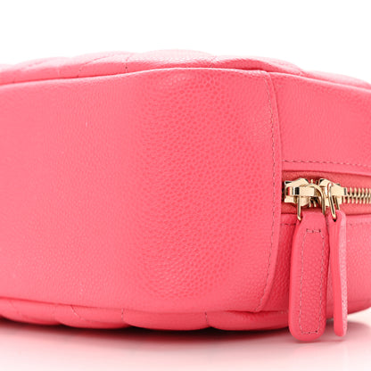 Chanel Caviar Quilted Medium Curvy Pouch Cosmetic Case Pink 9 of 14