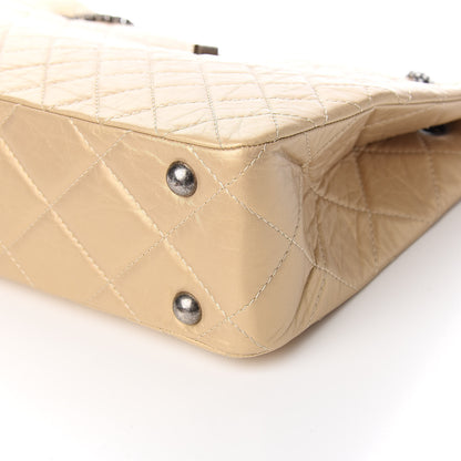 Chanel Metallic Aged Calfskin Quilted Reissue 2.55 Tote Light Gold 9 of 11