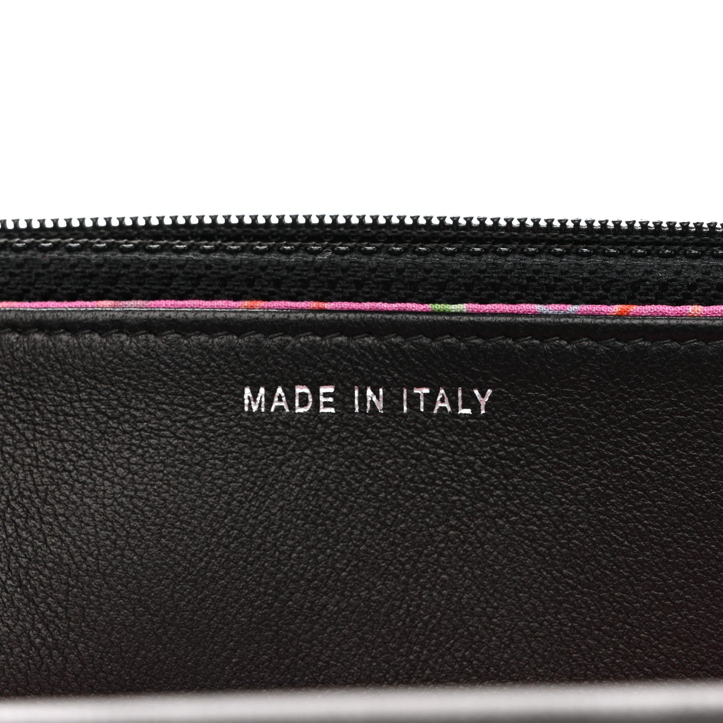 Calfskin Whipstitch Wallet On Chain WOC Black