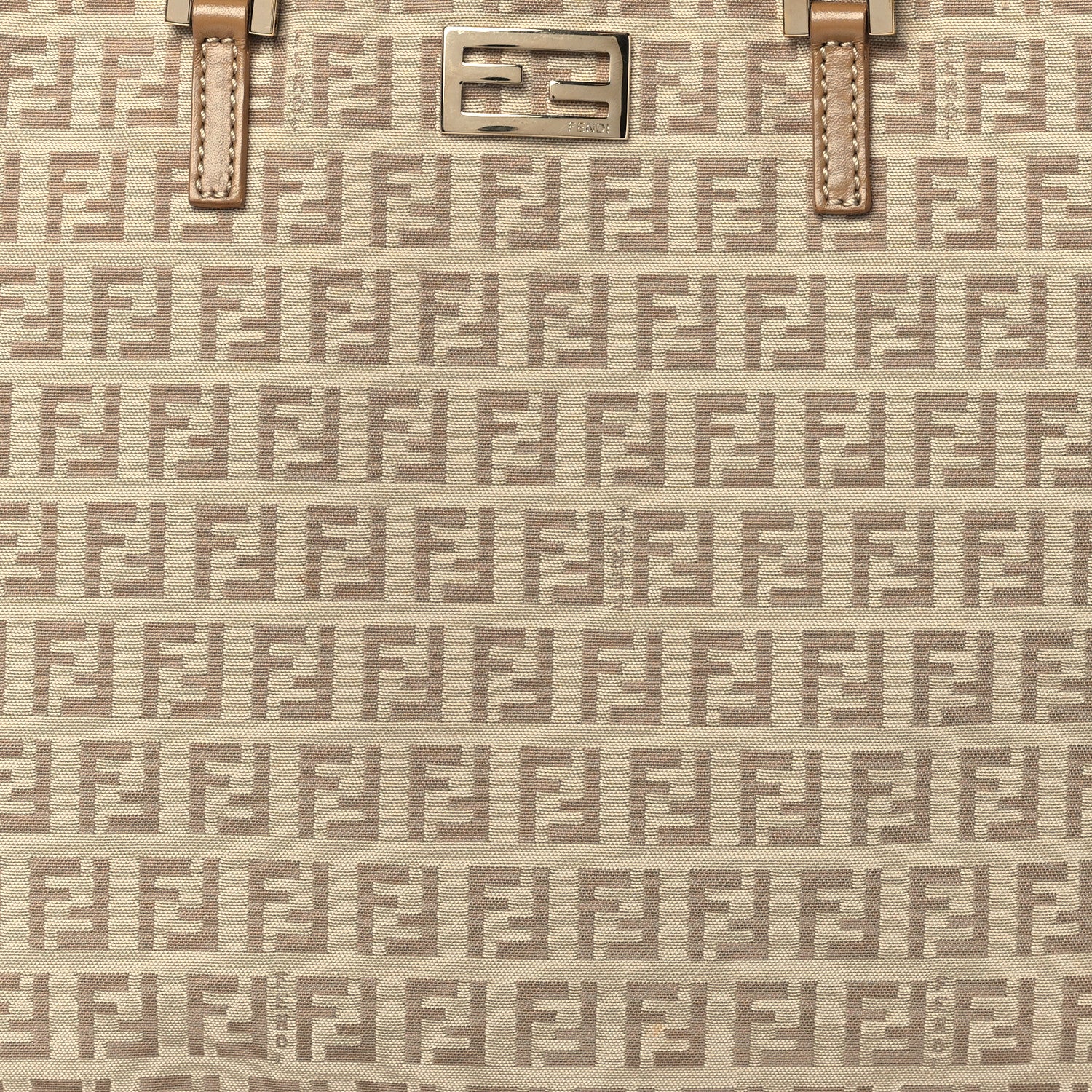 Fendi Zucchino Vitello Tote Beige Tortora 6 of 8