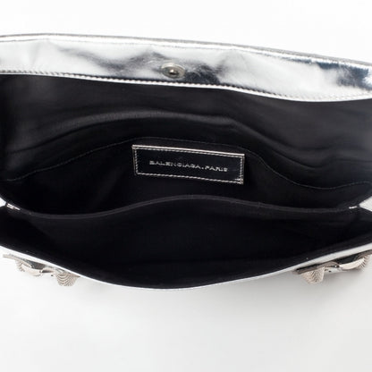 Balenciaga Laminated Calfskin Giant 21 Envelope Clutch Silver Hardware 11 of 12