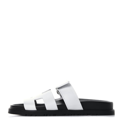 Hermes Calfskin Womens Chypre Sandals 36 White 1 of 8