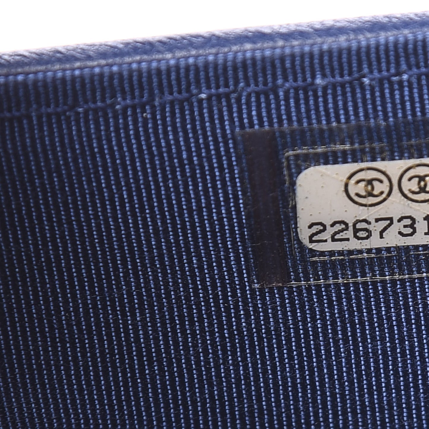 Lambskin Quilted Yen Wallet Blue
