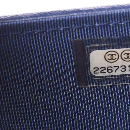 Chanel Lambskin Quilted Yen Wallet Blue 7 of 10
