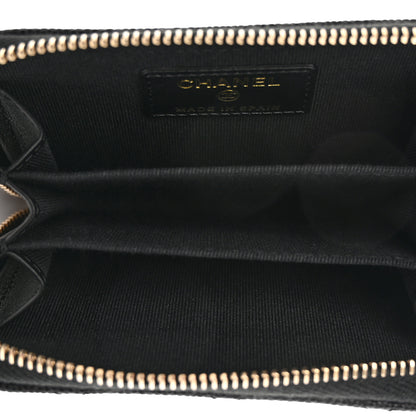 Chanel Caviar Enamel Coco Casino Quilted Zip Coin Purse Black 5 of 8
