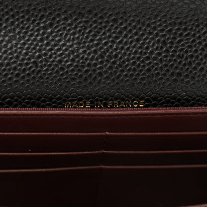 Chanel Caviar Quilted Large Gusset Flap Wallet Black 7 of 9