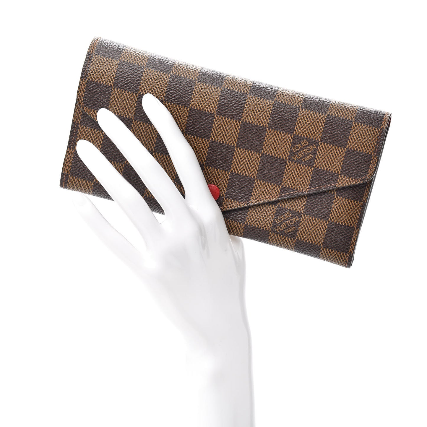 Damier Ebene Josephine Wallet Red