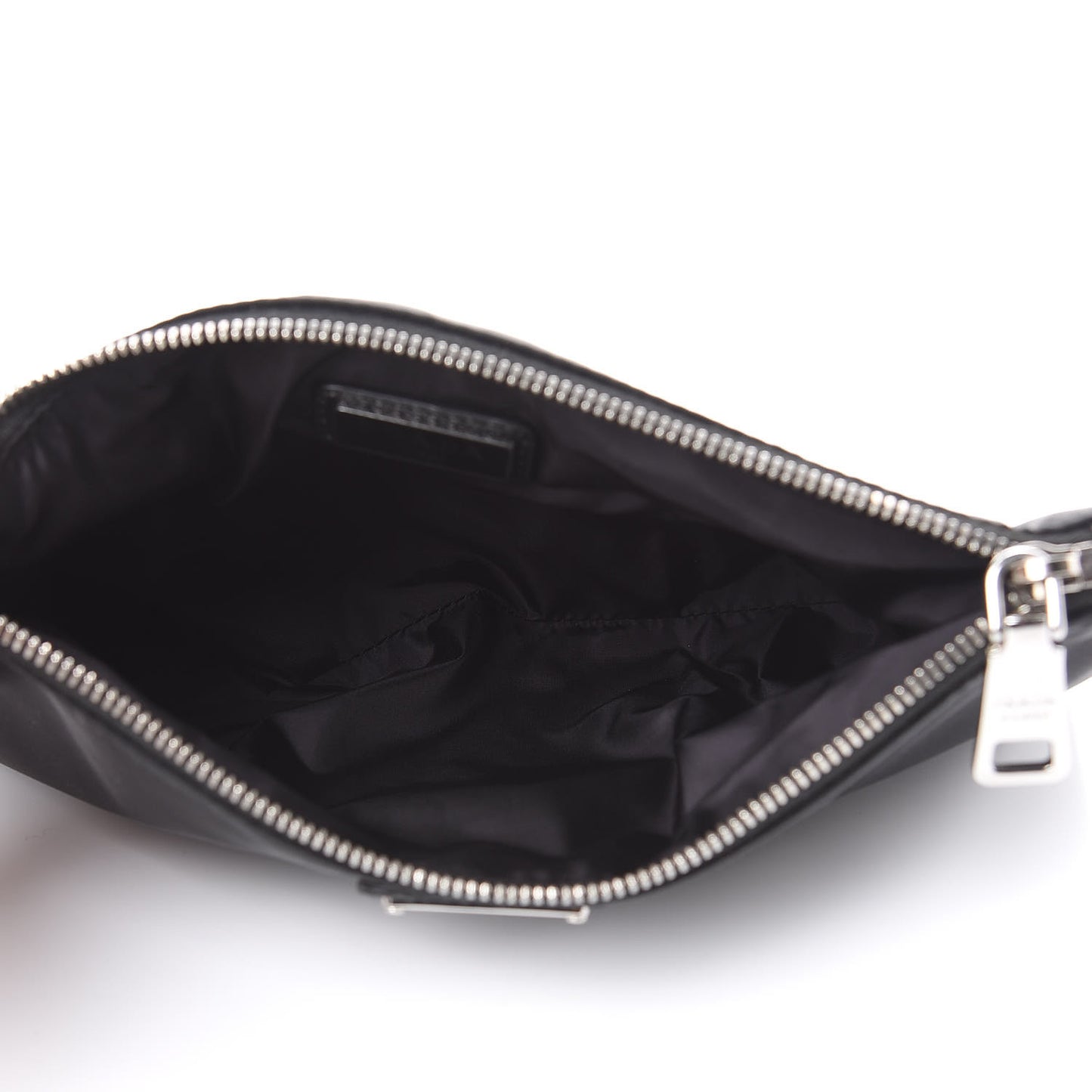 Tessuto Nylon Saffiano Wristlet Black