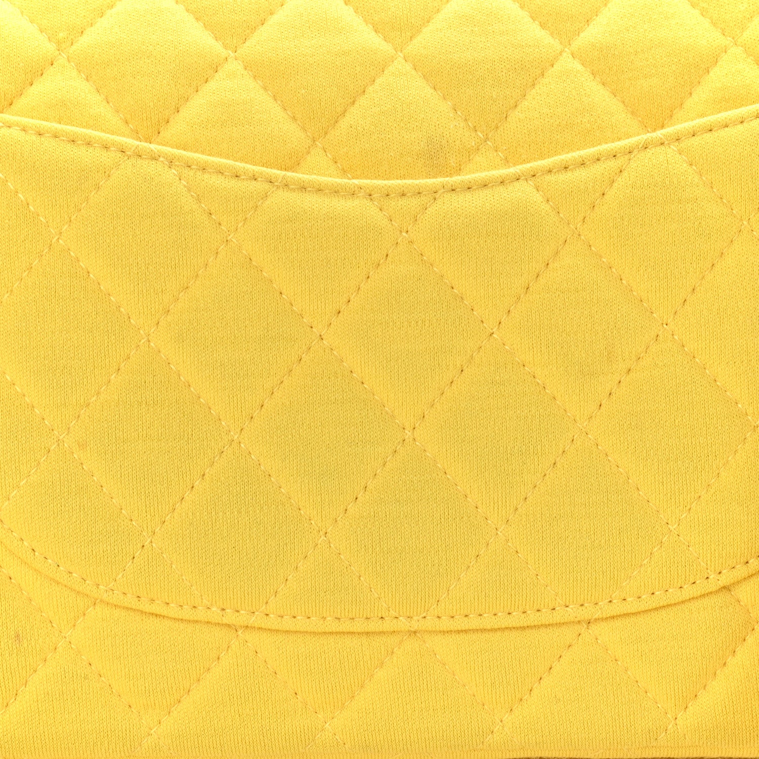 Chanel Jersey Quilted Medium Double Flap Yellow 16 of 16