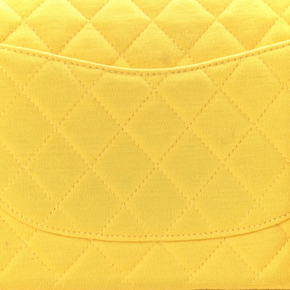 Chanel Jersey Quilted Medium Double Flap Yellow 16 of 16