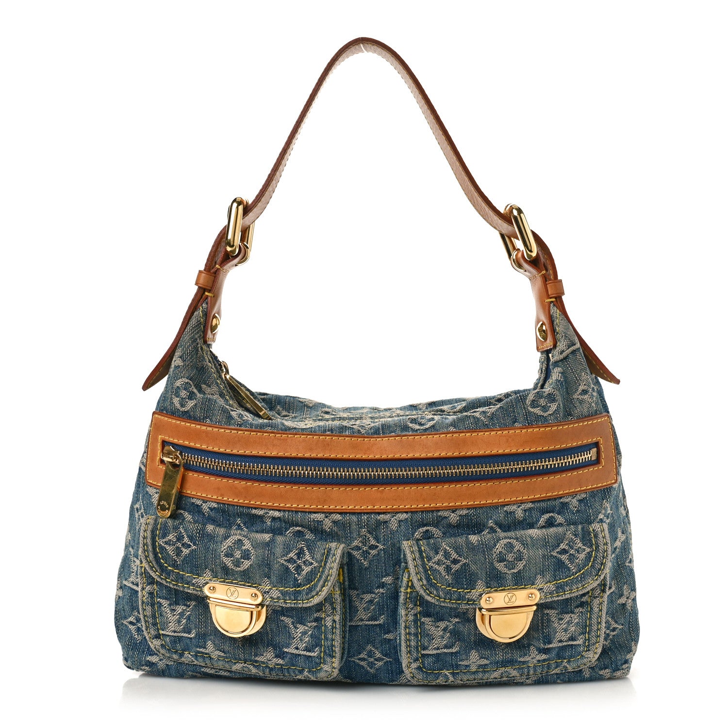 Louis Vuitton LOUIS VUITTON Monogram Denim Baggy PM Blue 1 of 10
