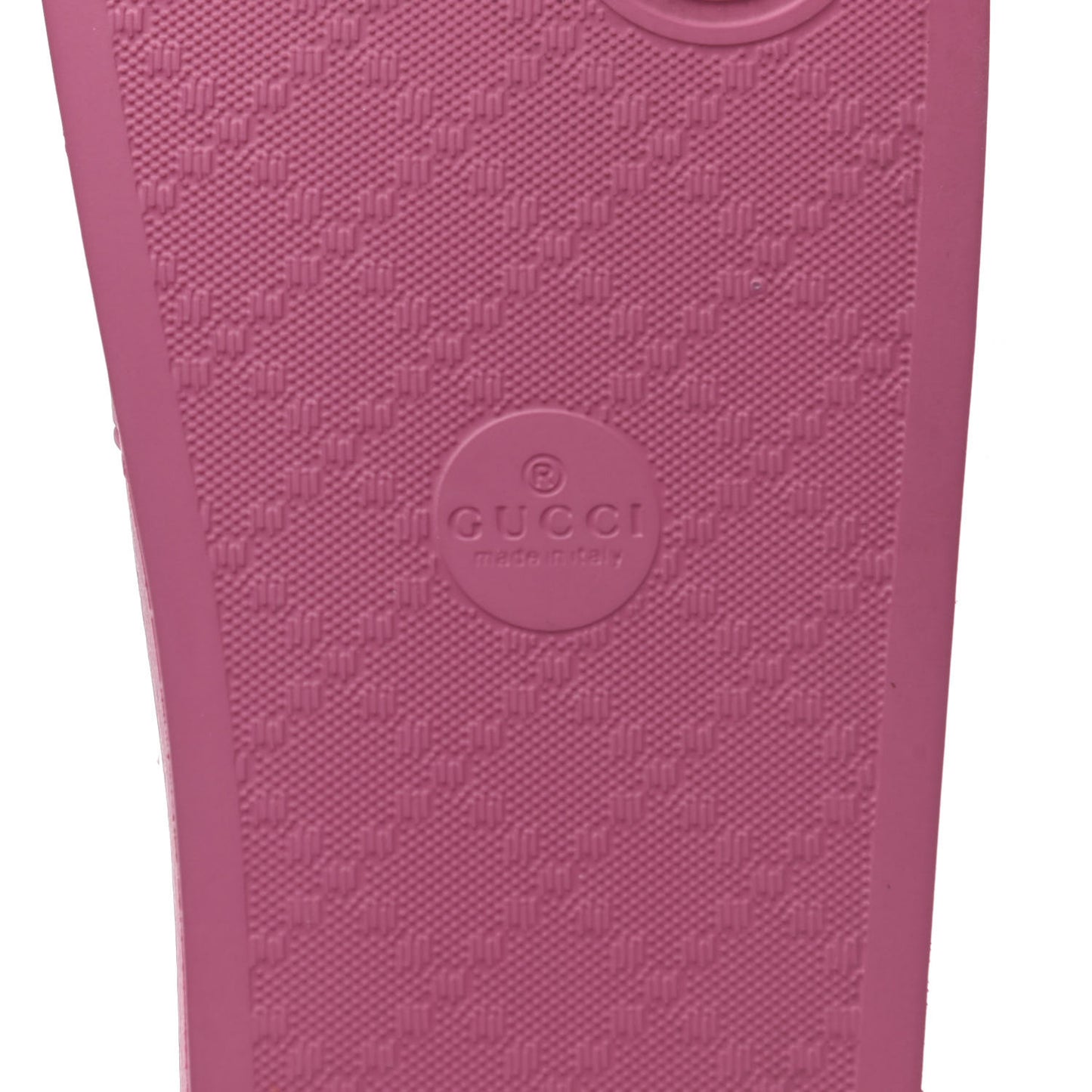 Rubber Womens Logo Slide Sandals 38 Fuchsia