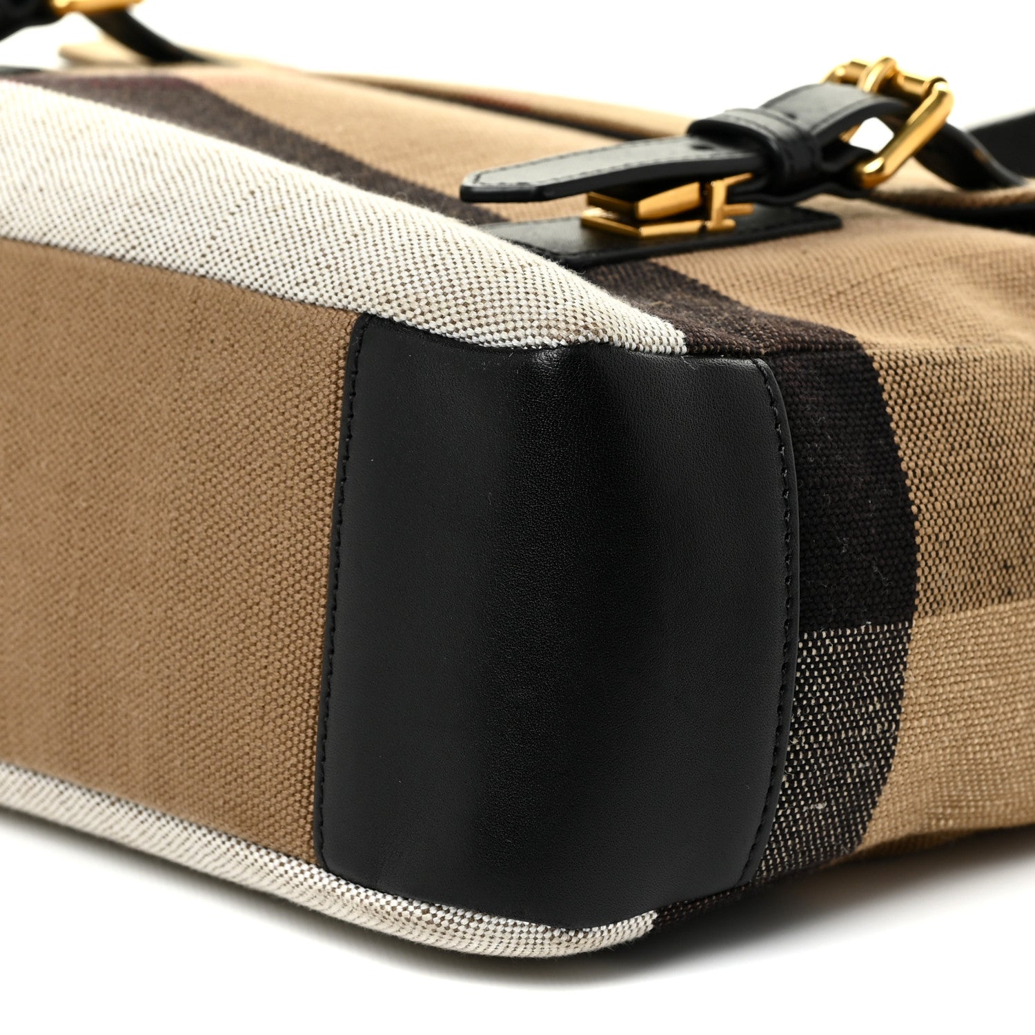 Burberry Canvas Mega Check Large Baildon Messenger Bag Black 6 of 21