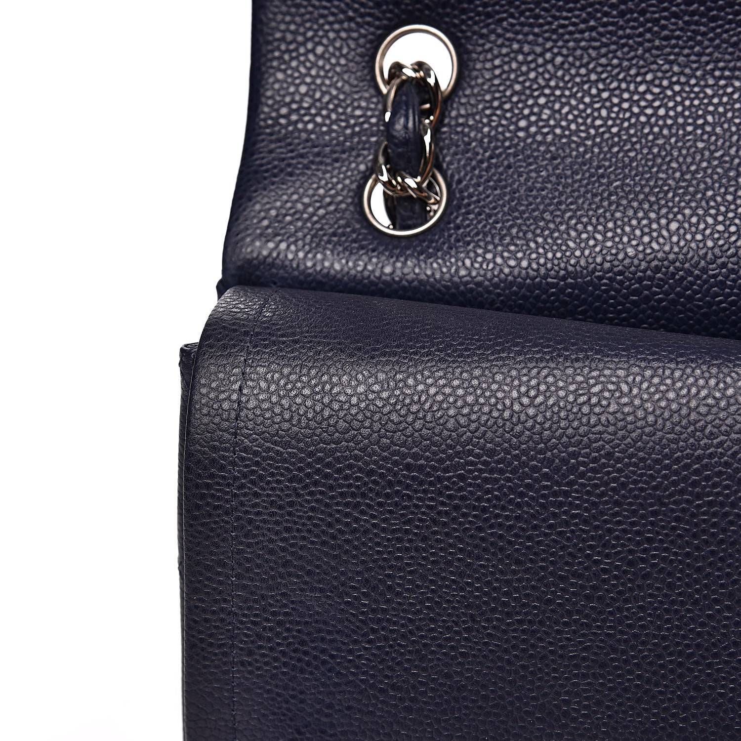 Chanel Caviar Quilted Maxi Double Flap Navy Blue 12 of 19