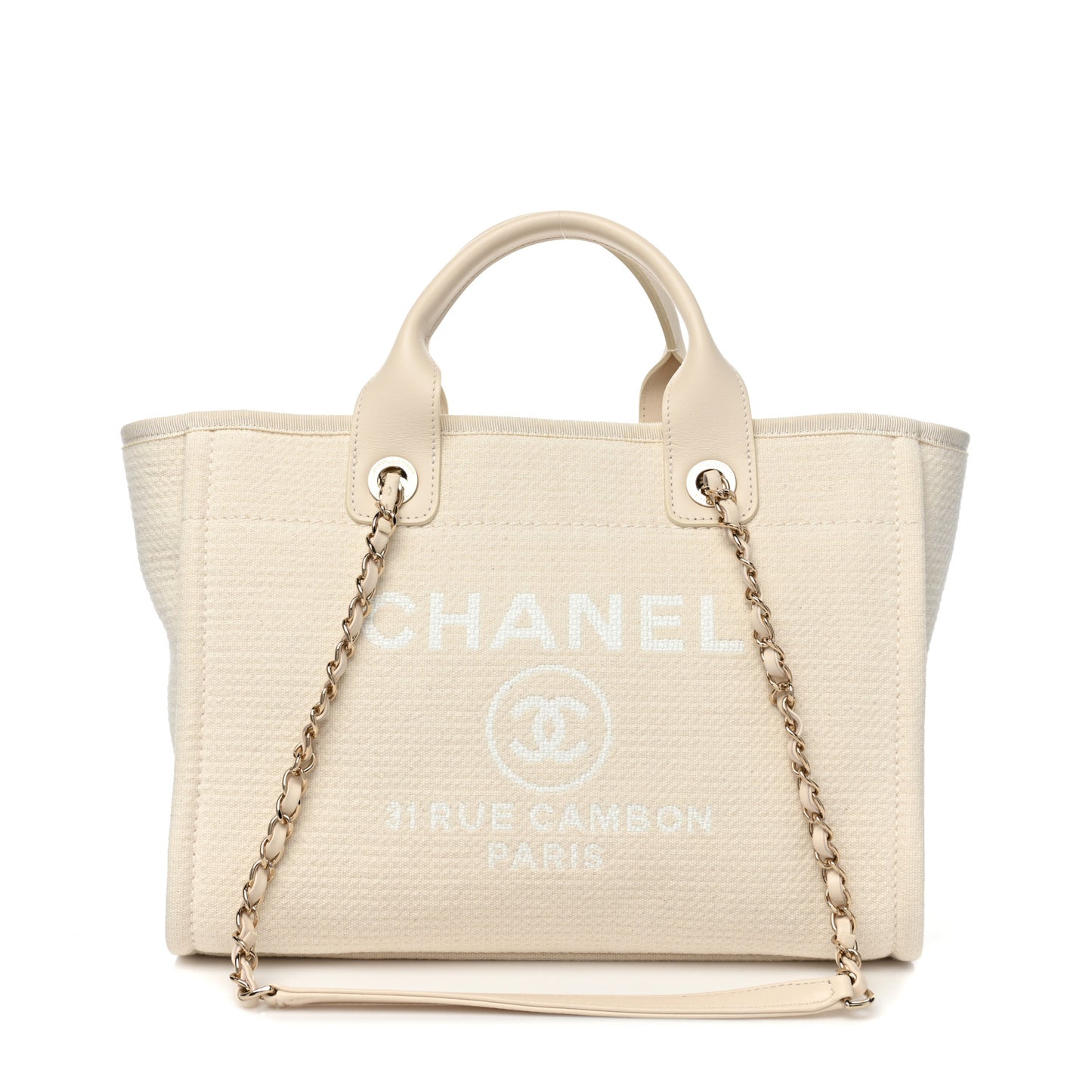 Mixed Fibers Small Deauville Tote White