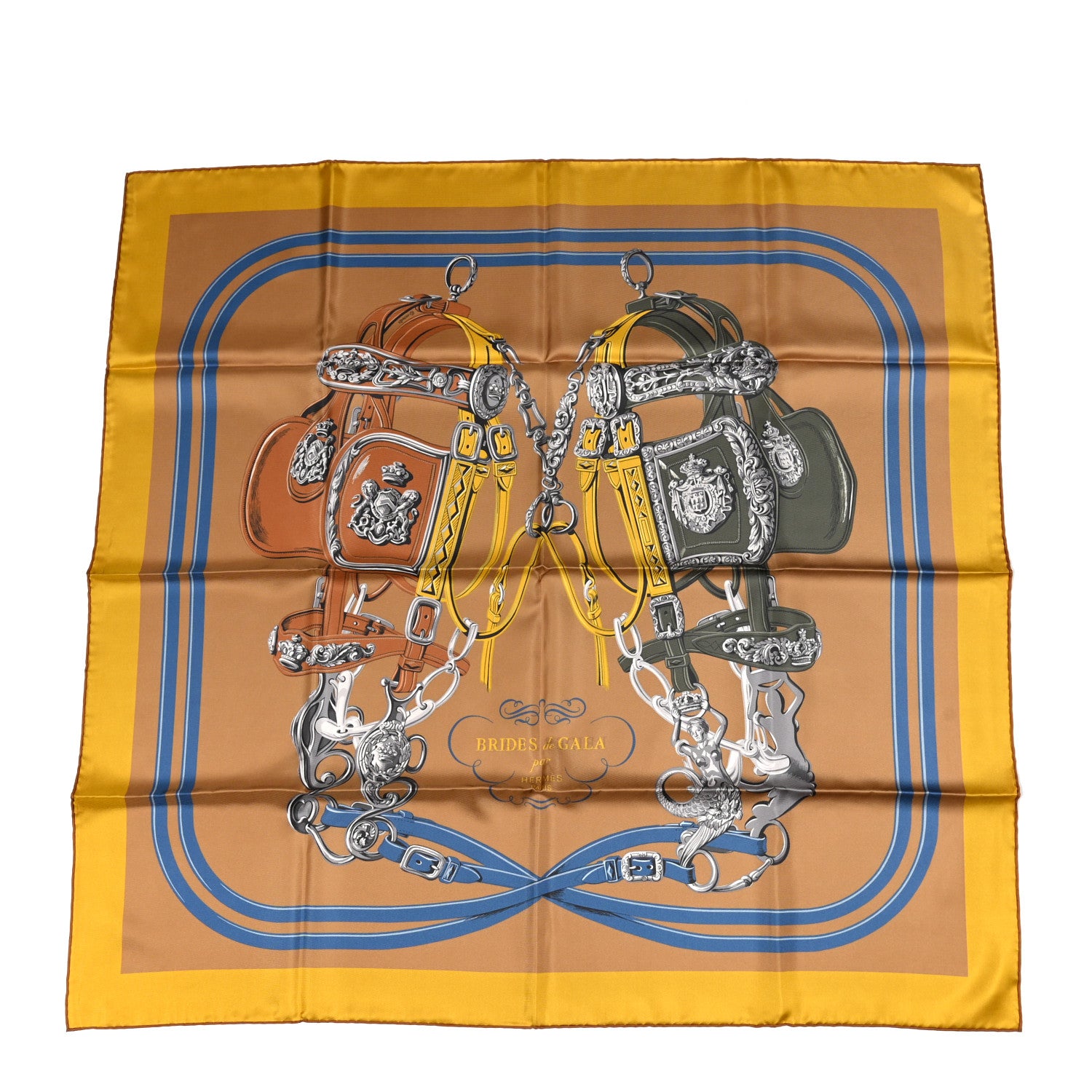 Hermes ERMES Silk Brides de Gala Double Face Scarf 90 1 of 7