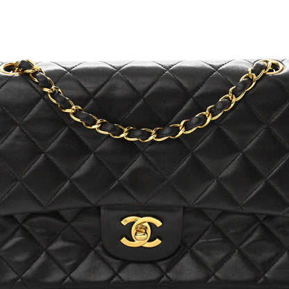 Chanel Lambskin Quilted Medium Double Flap Black 8 of 11