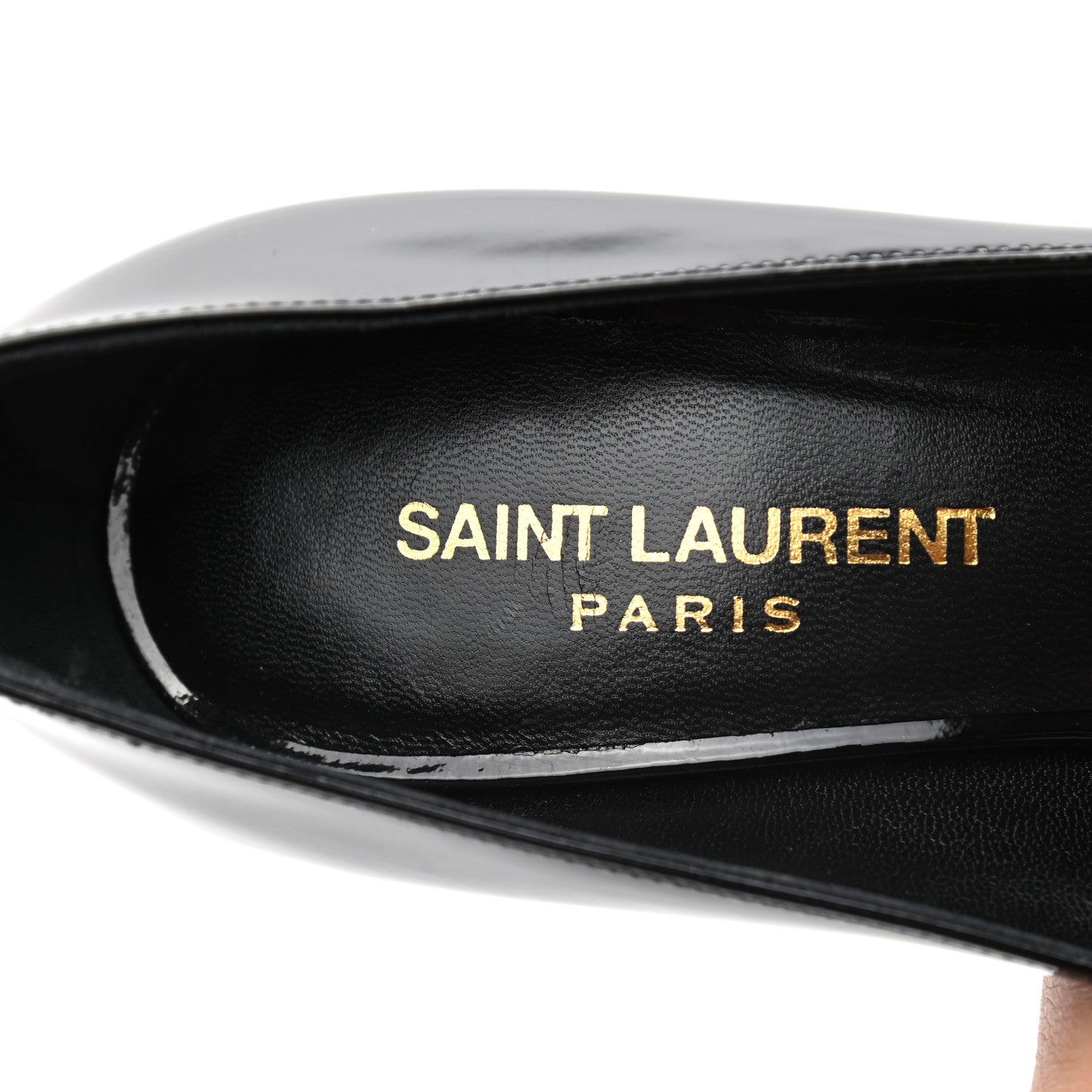 Saint Laurent Patent Classic Paris 105 Escarpin Pumps 35.5 Black 7 of 8