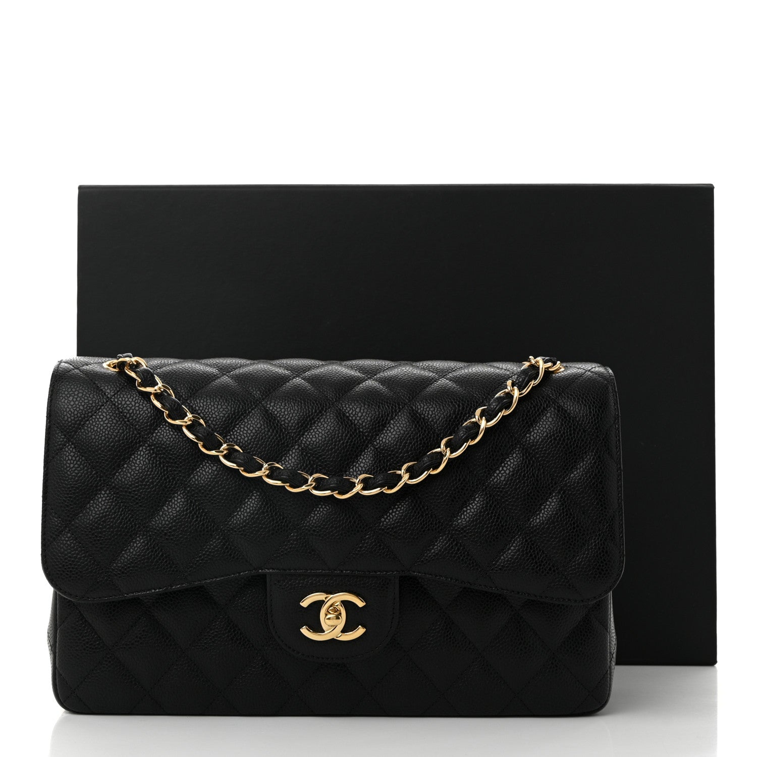 Chanel Caviar Quilted Jumbo Double Flap Black 11 of 11