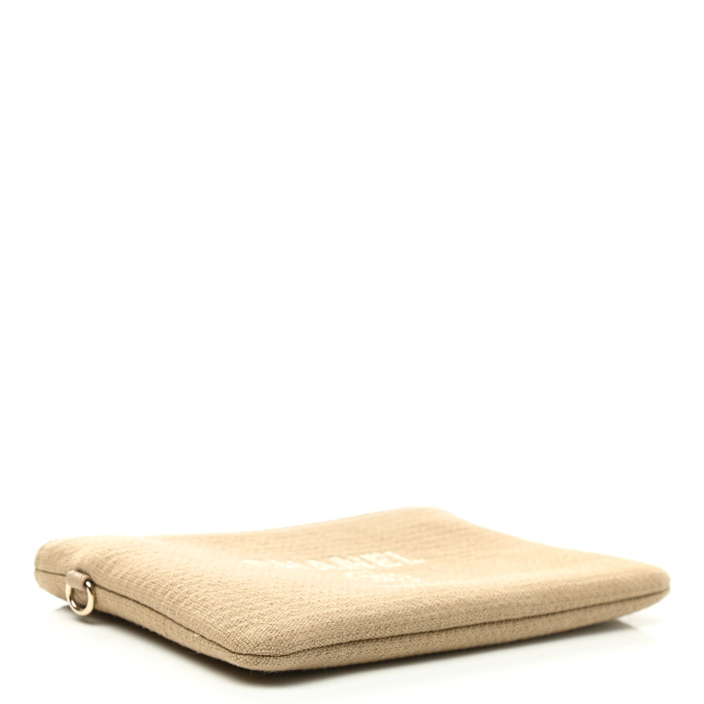 Mixed Fibers Small Deauville Pouch Beige