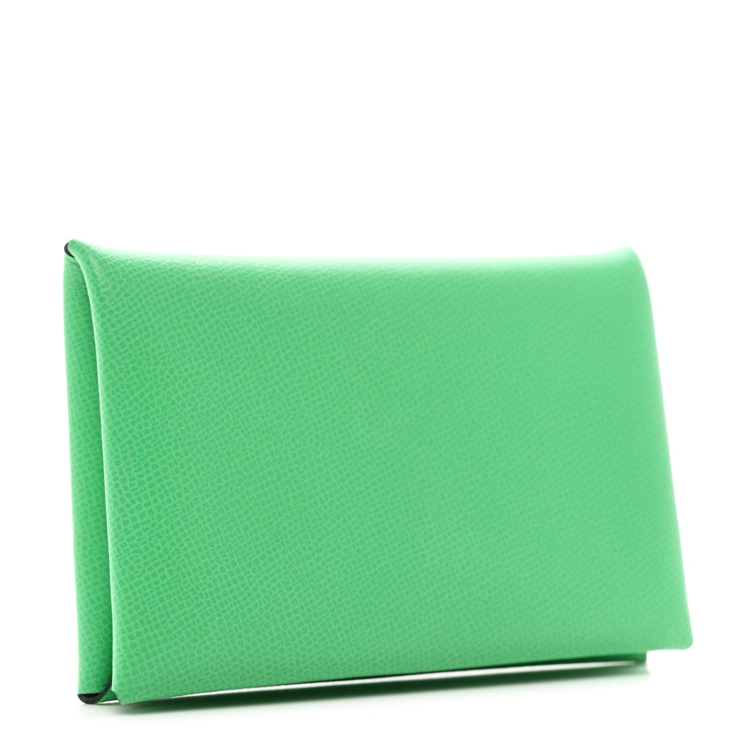 Hermes Madame Calfskin Calvi Card Case Menthe 3 of 8