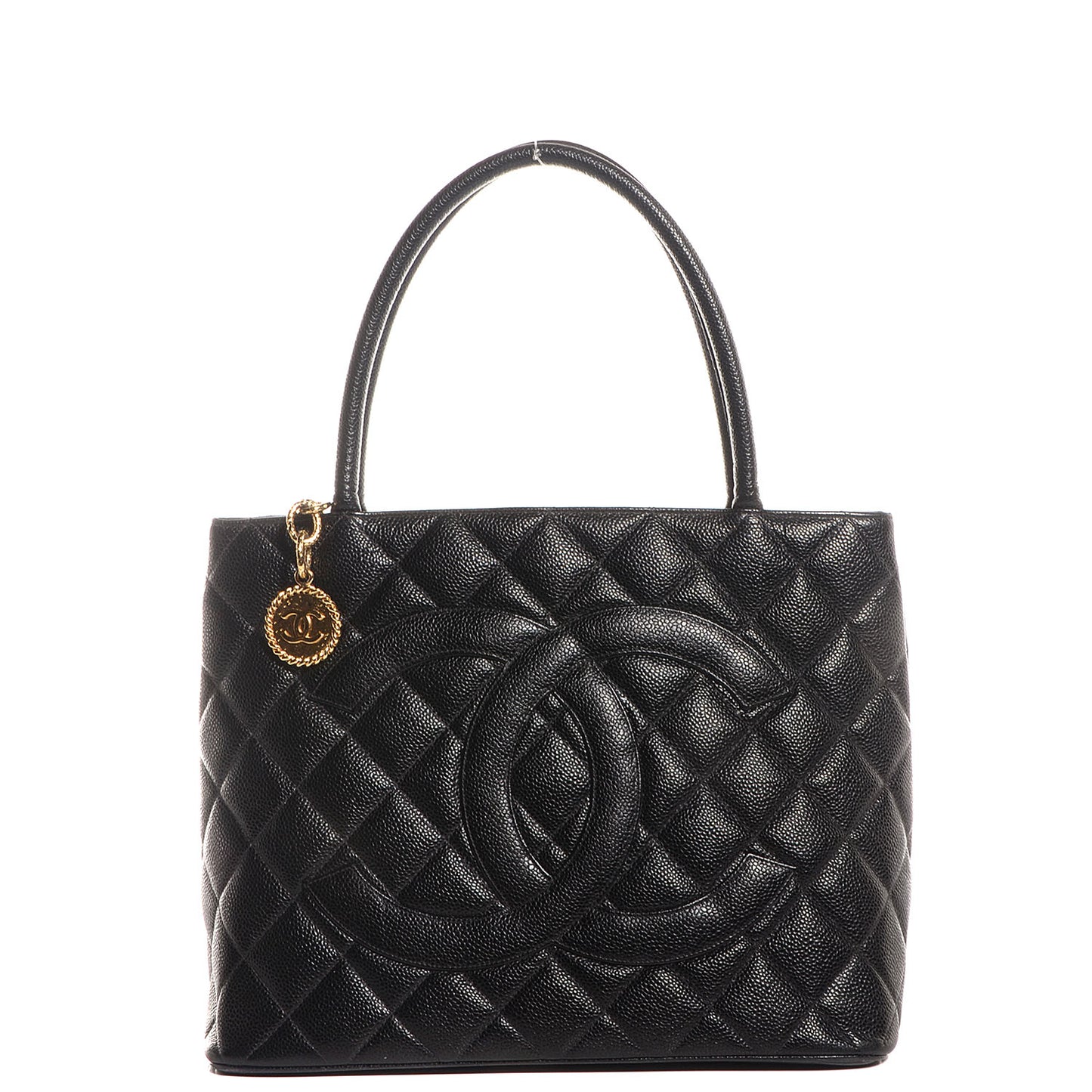 Caviar Medallion Tote Black